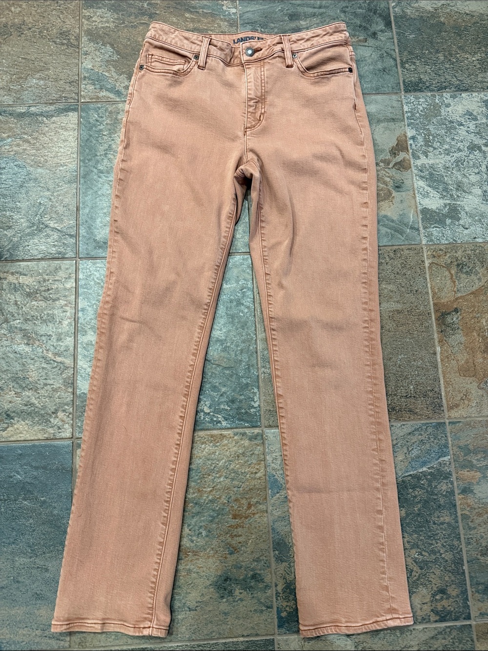 Lands' End Women's Peach-Tone Straight Leg Jeans